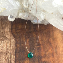 Load image into Gallery viewer, Simple Green Onyx Necklace - Little Darlings Collection