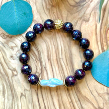 Load image into Gallery viewer, Biwa Pearl and Gemstone Bracelet