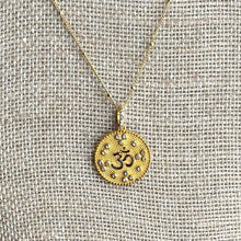 Load image into Gallery viewer, Gold and Diamond Ohm Pendant Necklace