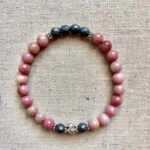Load image into Gallery viewer, The Lindsay: Rhodonite and Hematite Wrap Bracelet