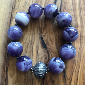 Large Chevron Amethyst Bracelet ~ Temporarily Sold Out