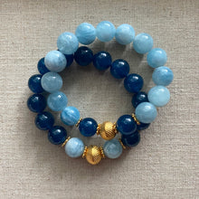 Load image into Gallery viewer, The Juliette: Teal Jade and Aquamarine Bracelet
