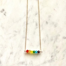 Load image into Gallery viewer, LGBTQ+ Rainbow Pride Bar Necklace 
