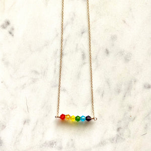 LGBTQ+ Rainbow Pride Bar Necklace 