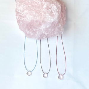 Simple Rose Quartz Necklace - Little Darlings Collection