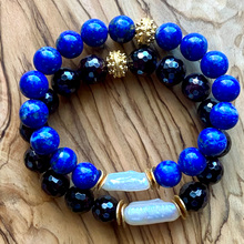 Load image into Gallery viewer, Biwa Pearl and Gemstone Bracelet