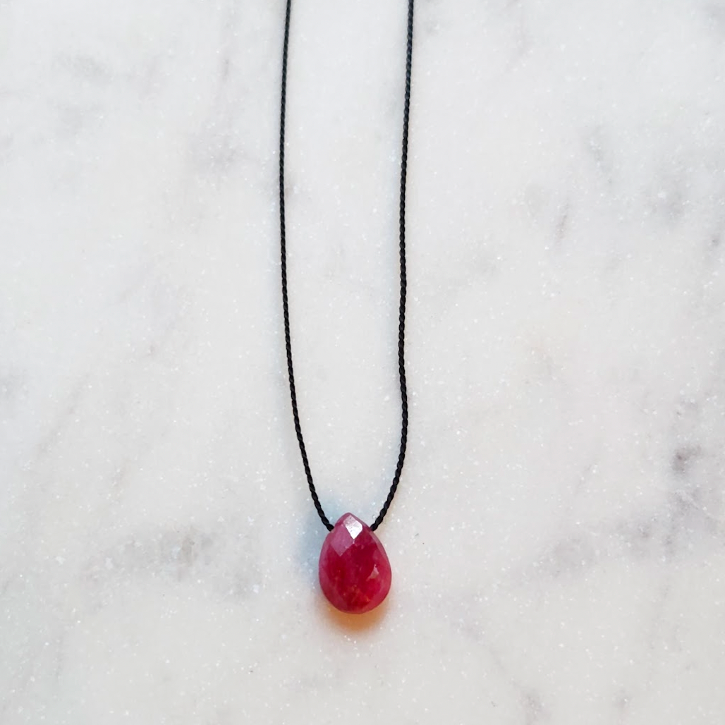 Ruby necklace hot sale simple
