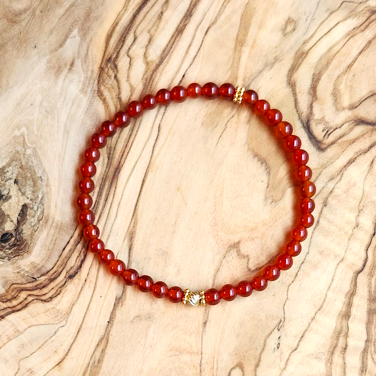 Tiger Eye and Carnelian Bracelet Xs (6 Inches)