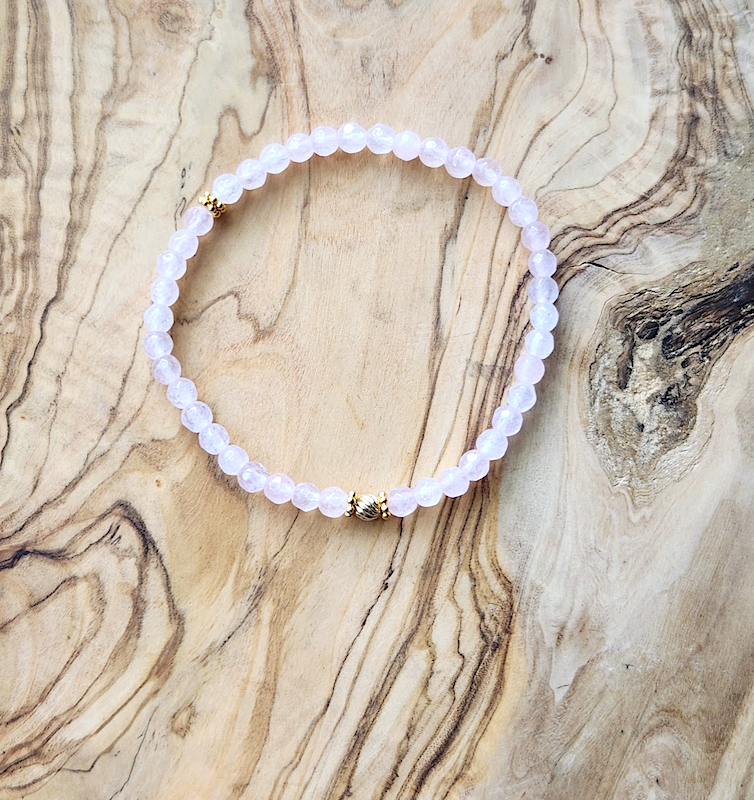 Rose quartz 2025 gold bracelet