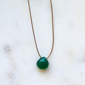 Simple Green Onyx Necklace