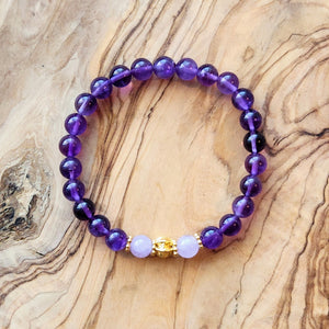 Deep Purple and Lavender Amethyst Bracelet Set