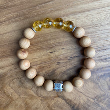 Load image into Gallery viewer, Citrine and Sandalwood Beaded Bracelet