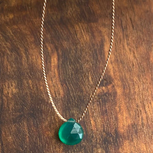 Simple Green Onyx Necklace