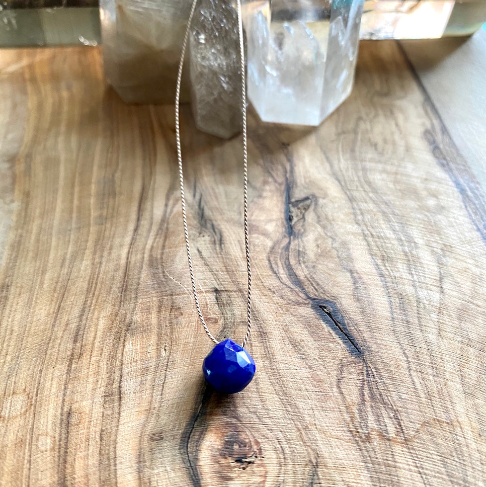 Lapis Lazuli Simple Necklace - Little Darlings Collection