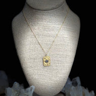 Gold And Diamond Lotus Flower Pendant Necklace