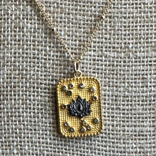 Load image into Gallery viewer, Gold And Diamond Lotus Flower Pendant Necklace