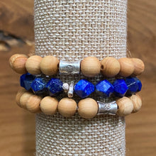 Load image into Gallery viewer, Lapis Lazuli Star Faceted Bracelet ~ Temporarily Sold Out!