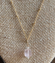 Load image into Gallery viewer, Double Chain with Rose Quartz and Pink Opal Necklace