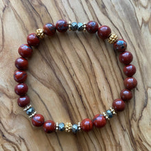 Load image into Gallery viewer, Limited Edition Red Jasper and Pyrite Lunar New Year Bracelet Set
