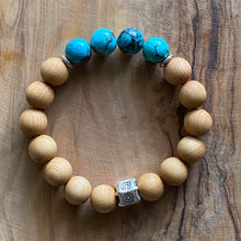Load image into Gallery viewer, Turquoise and Sandalwood Bracelet