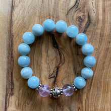 Load image into Gallery viewer, Aquamarine &amp; Lavender Amethyst Bracelet