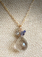 Load image into Gallery viewer, Golden Rutilated Quartz Drop Necklace