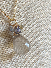 Load image into Gallery viewer, Rutilated Quartz Drop Necklace