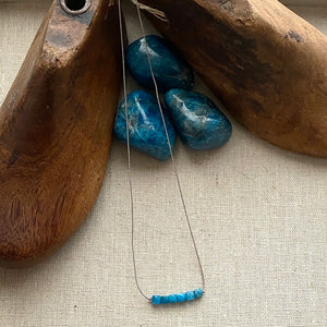 Simple Apatite Bar Necklace - Little Darlings Collection