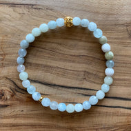 Aquamarine Spring Bracelet And Gold Vermeil Beads.