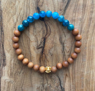 Petite Apatite and Sandalwood Bracelet
