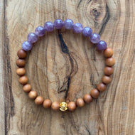 Petite Lepidolite and Sandalwood Bracelet ~ On Sale!
