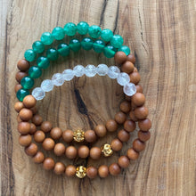 Load image into Gallery viewer, Petite Green Onyx and Sandalwood Bracelet ~ Temporarily Sold Out!