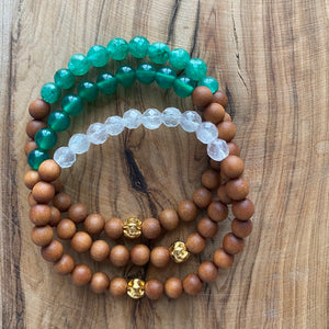 Petite Green Onyx and Sandalwood Bracelet ~ Temporarily Sold Out!