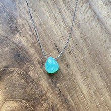 Load image into Gallery viewer, Small Chrysoprase Necklace Close Up