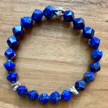 Load image into Gallery viewer, Lapis Lazuli Star Faceted Bracelet ~ Temporarily Sold Out!