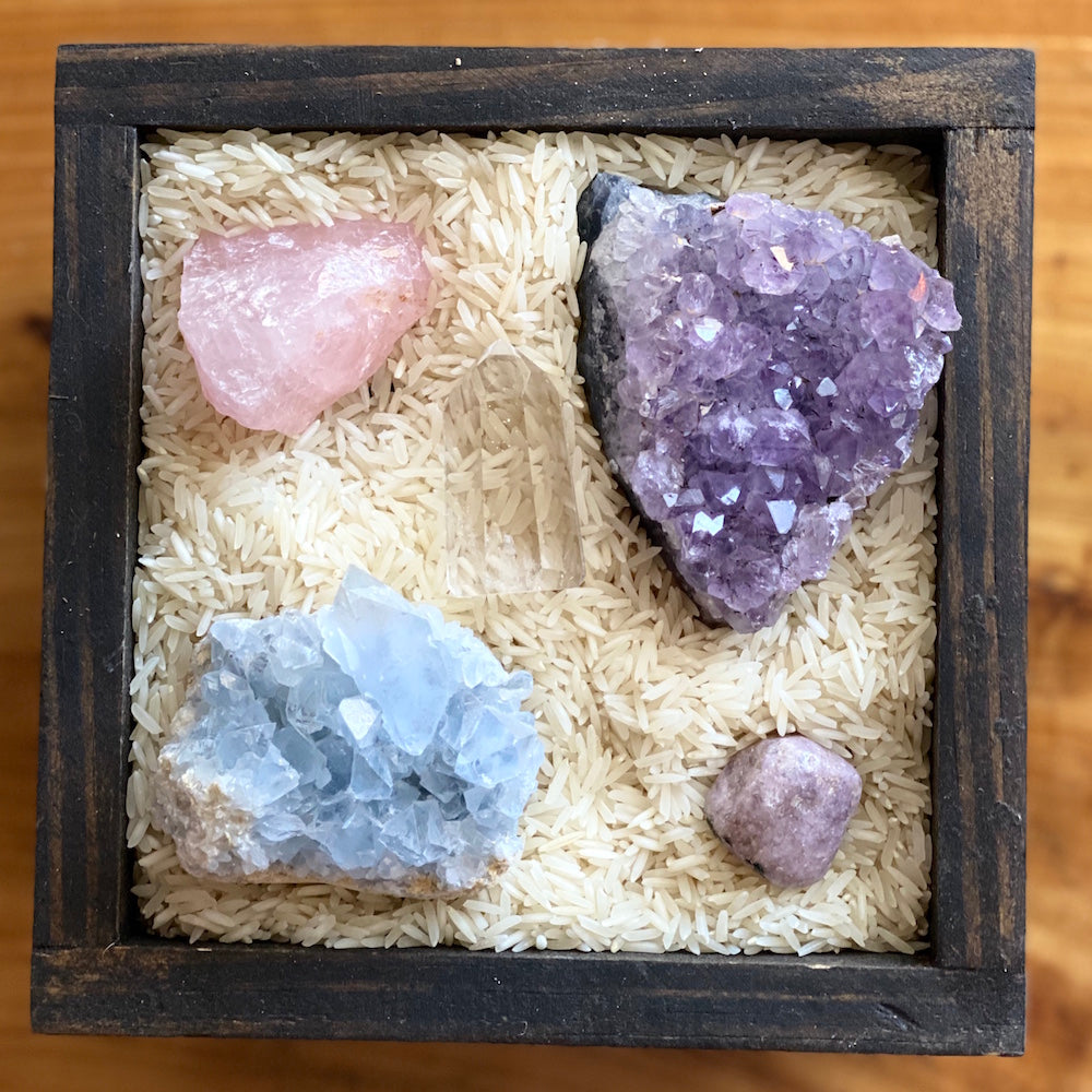 Limited Edition Reclaimed Wood Stone Healing Boxes – LaSirene Designs