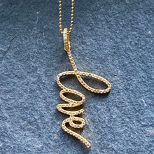 Load image into Gallery viewer, Love Script Diamond Pave Necklace