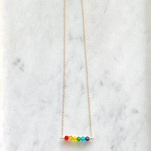 Pride Rainbow Bar Necklace ~ On Sale!
