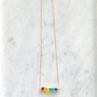 Pride Rainbow Bar Necklace ~ On Sale!