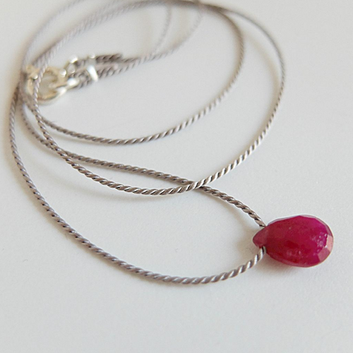 Simple Ruby Necklace