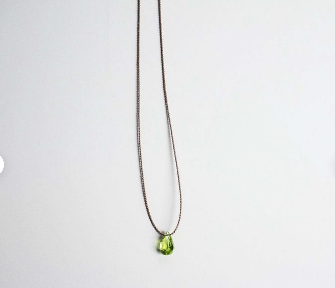Simple online peridot necklace