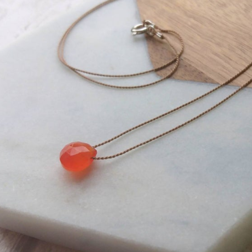 Simple Carnelian Necklace - Little Darlings Collection