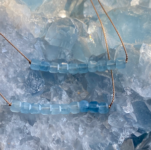 Simple Aquamarine Bar Necklace