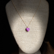 Enamel and Diamond Heart Necklace