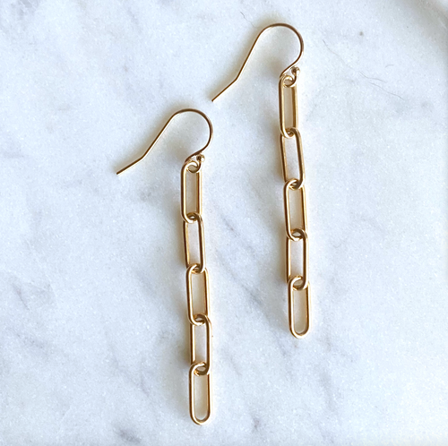 Medium Paperclip Chain Earrings