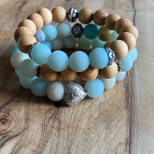 Load image into Gallery viewer, Amazonite and Sandalwood Bracelet~ Back In Stock!!