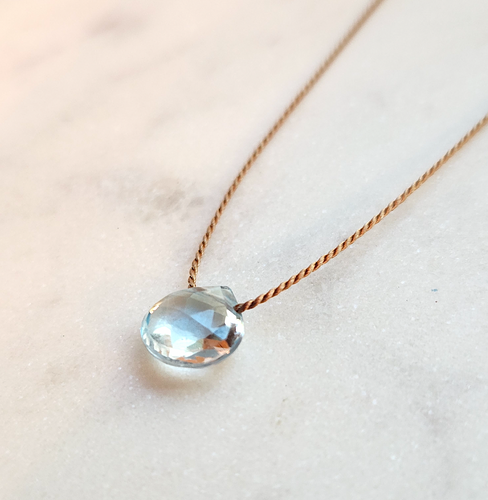 Simple Blue Topaz Necklace ~ BACK IN STOCK