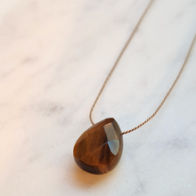 Load image into Gallery viewer, Simple Tiger Eye Necklace - Little Darlings Collection