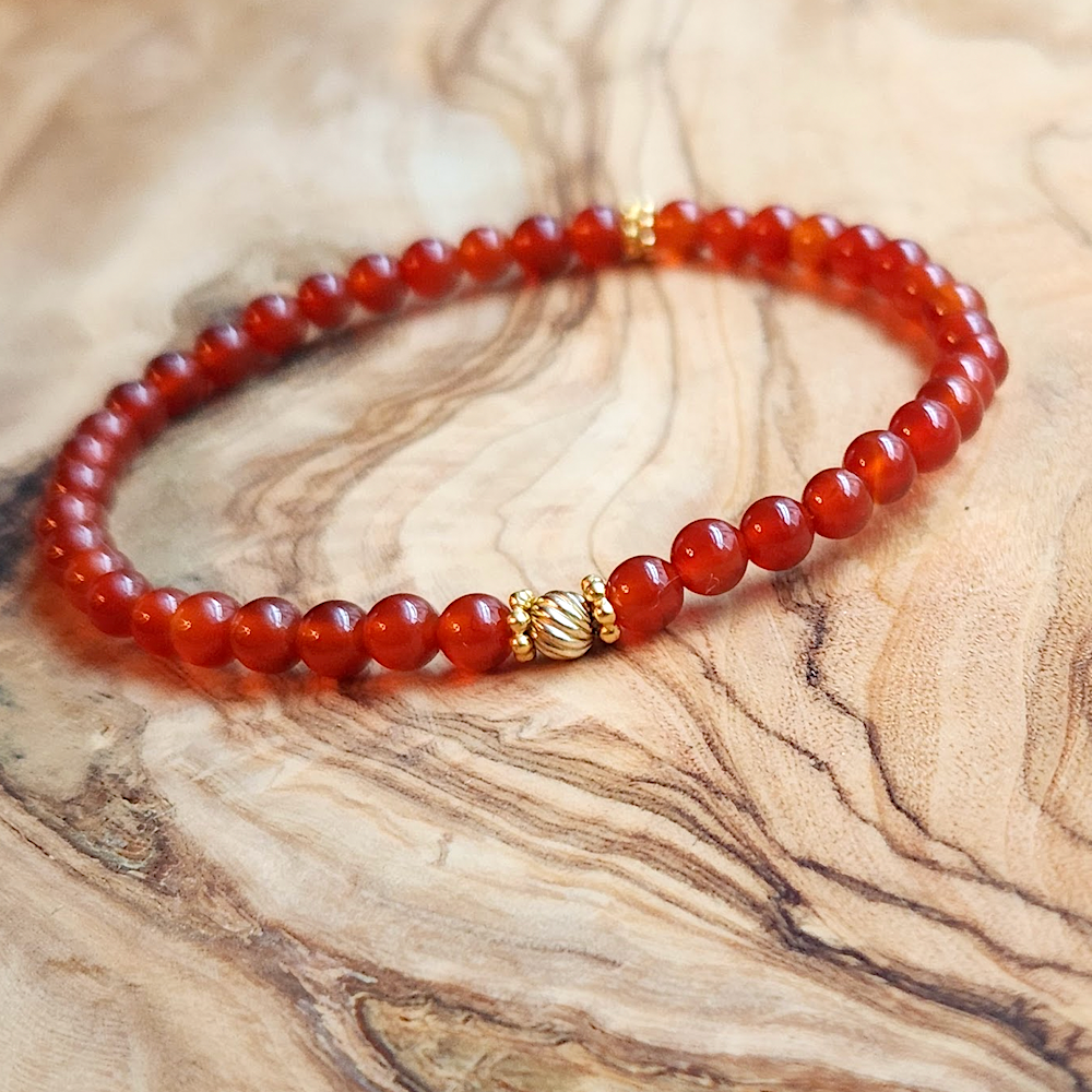 Carnelian Bracelet with Sterling Silver – Nature Art Gallery Thailand  Jewelry