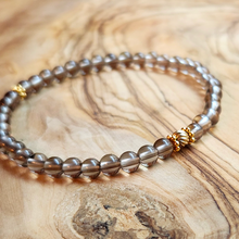 Load image into Gallery viewer, Smoky Quartz and Gold Bracelet
